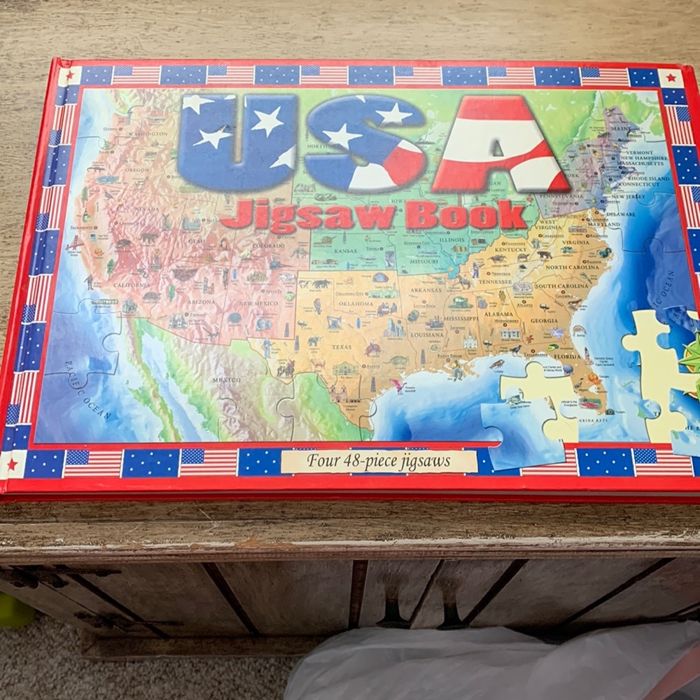 USA Jigsaw Puzzle Hardcover Book